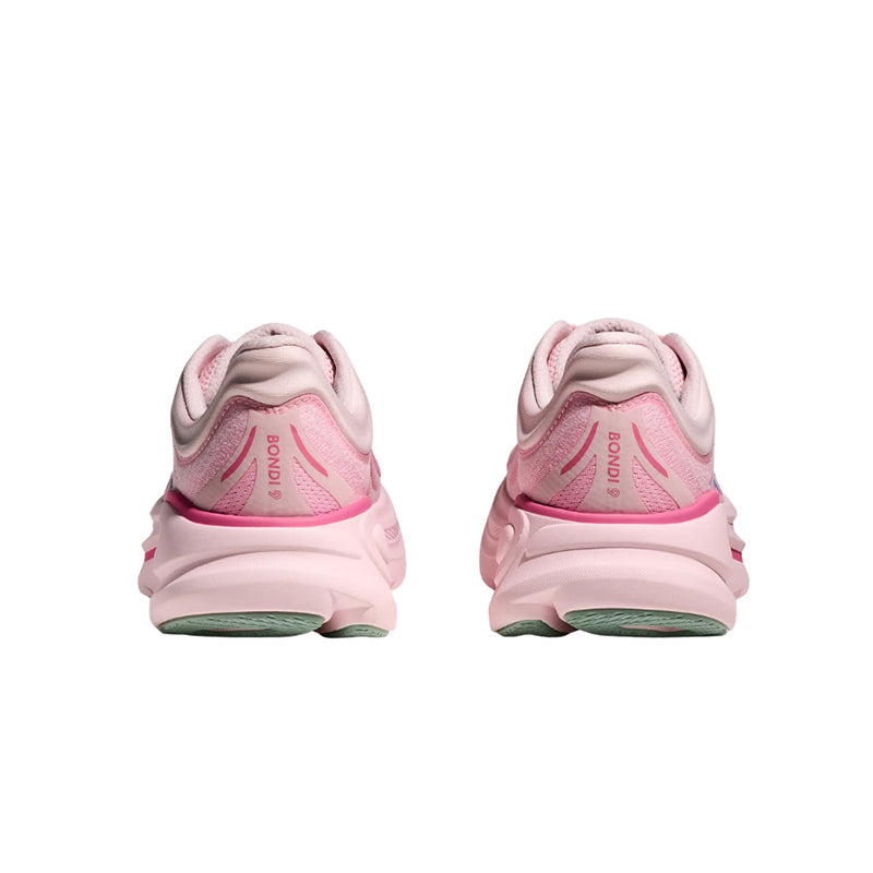 Hoka Bondi 9 White Pink Opal – Running Shoes Women's