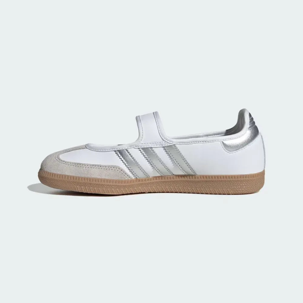 Adidas Samba Jane Silver Metallic sneaker - angled view