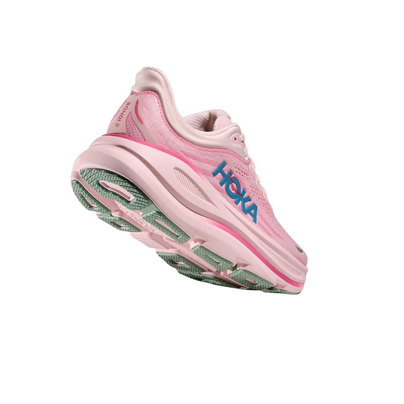 Hoka Bondi 9 White Pink Opal – Running Shoes Women's