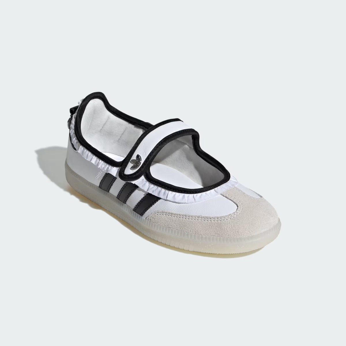 Adidas Samba Jane White Alumina Black sneaker - close-up detail