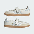 Adidas Samba Jane White Gum Halo Blue sneaker - close-up detail