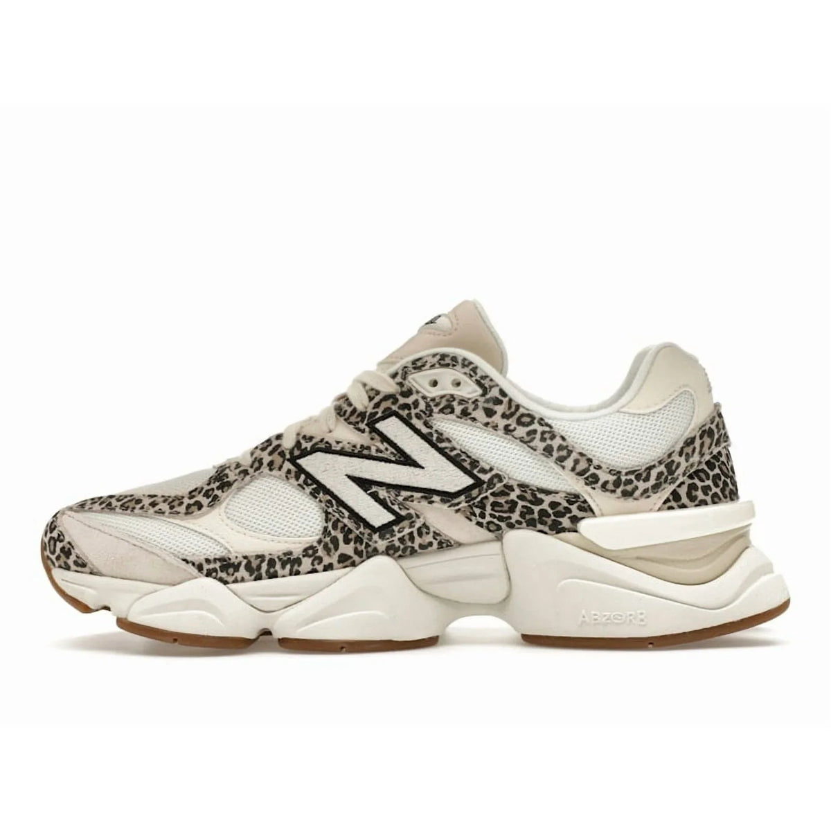 New Balance 9060 Tan Leopard Print White – Sneakers Women's