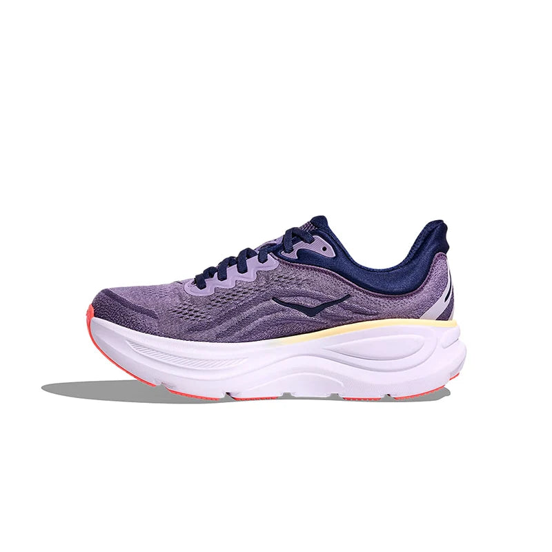 Hoka Bondi 9 White Pink Opal – Running Shoes Women's