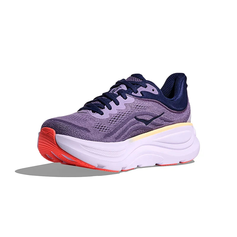 Hoka Bondi 9 White Pink Opal – Running Shoes Women's