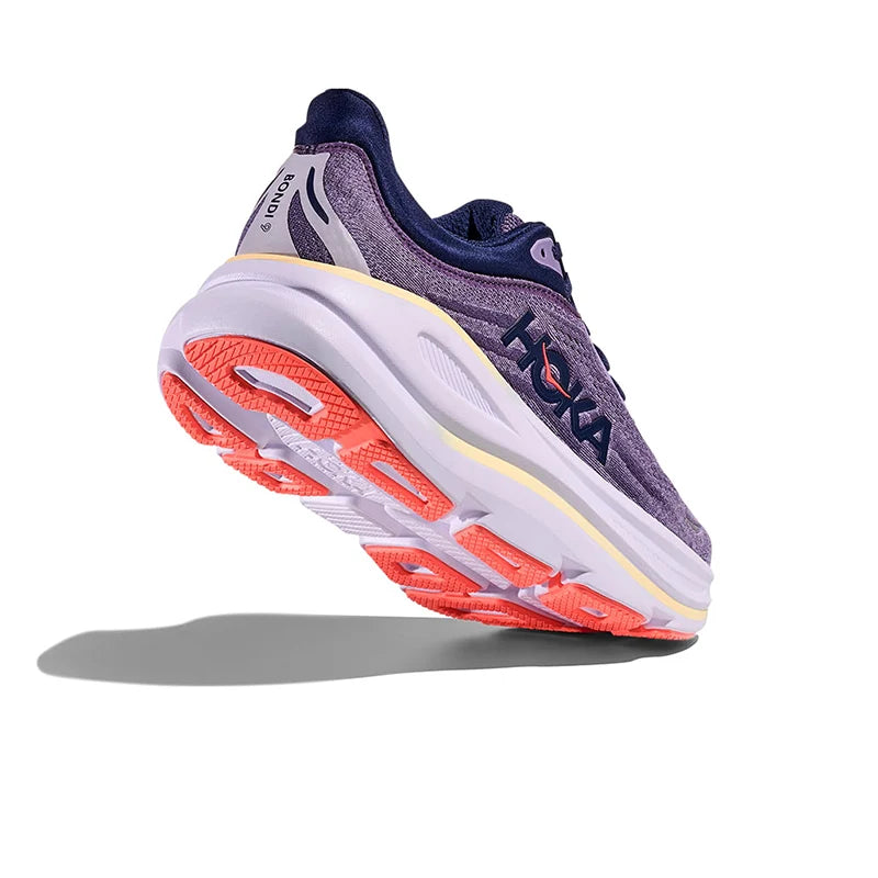 Hoka Bondi 9 White Pink Opal – Running Shoes Women's
