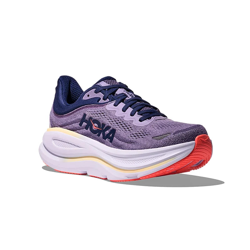 Hoka Bondi 9 White Pink Opal – Running Shoes Women's