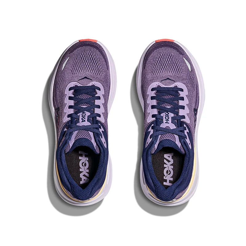 Hoka Bondi 9 White Pink Opal – Running Shoes Women's