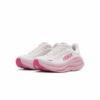 Hoka Bondi 9 White Pink Opal – Running Shoes Women's
