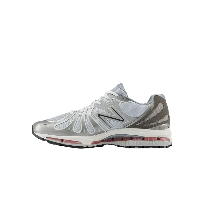New Balance 1890 Metallic Silver running shoe - angled view