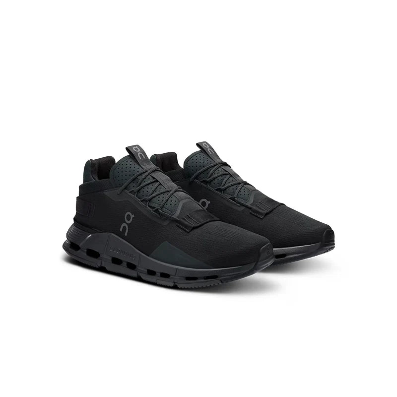 On Cloudnova 2 All Black sneaker - side profile