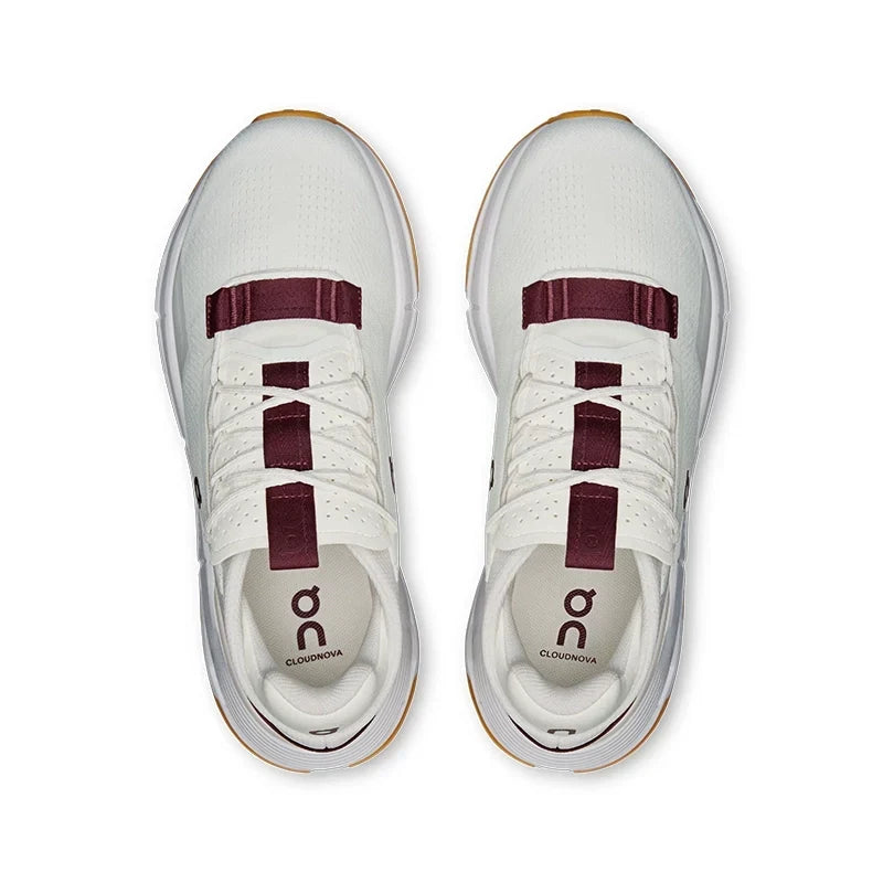 On Running Cloudnova 2 Ivory Maroon – Sneakers